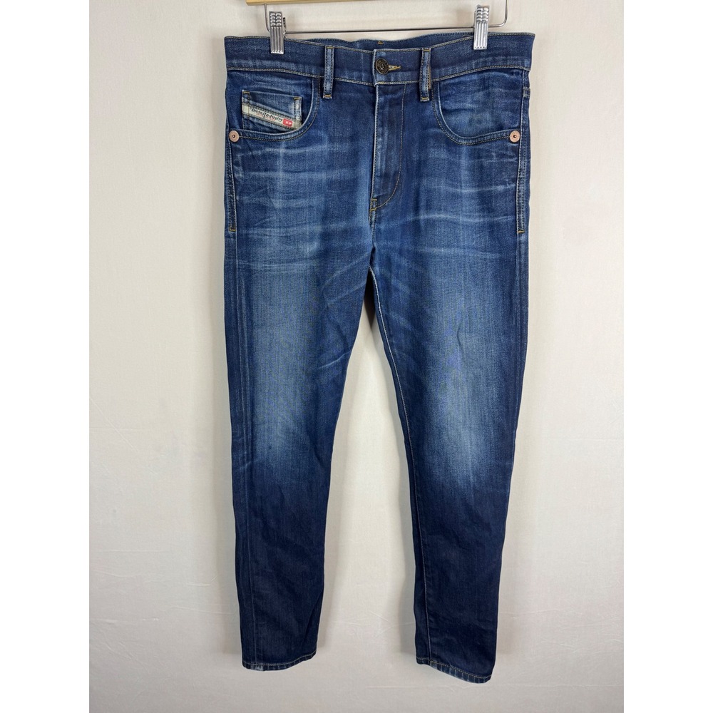 Diesel D-Strukt Slim Fit Jeans Mens 30x32 Medium Wash Blue Stretch 09A45 Denim